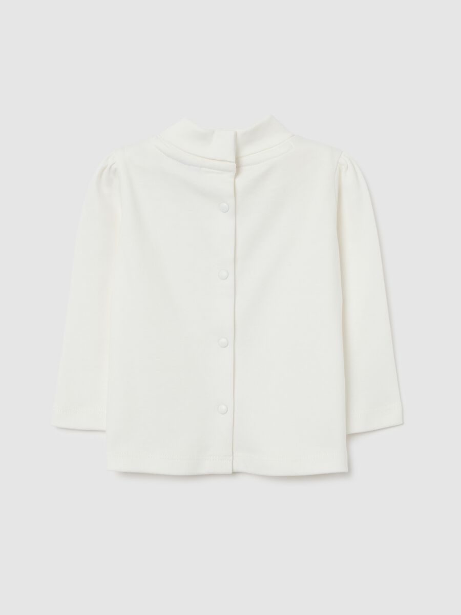 Baby girl cotton jersey top white regular fit_1
