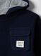 Blue pure cotton hoodie sweatshirt regular fit for baby_2