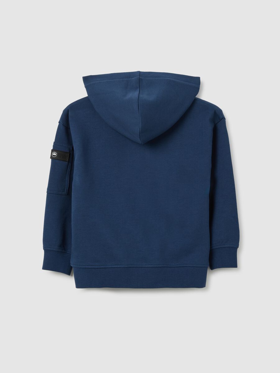 Blue pure cotton regular fit kids' sweatshirt_1
