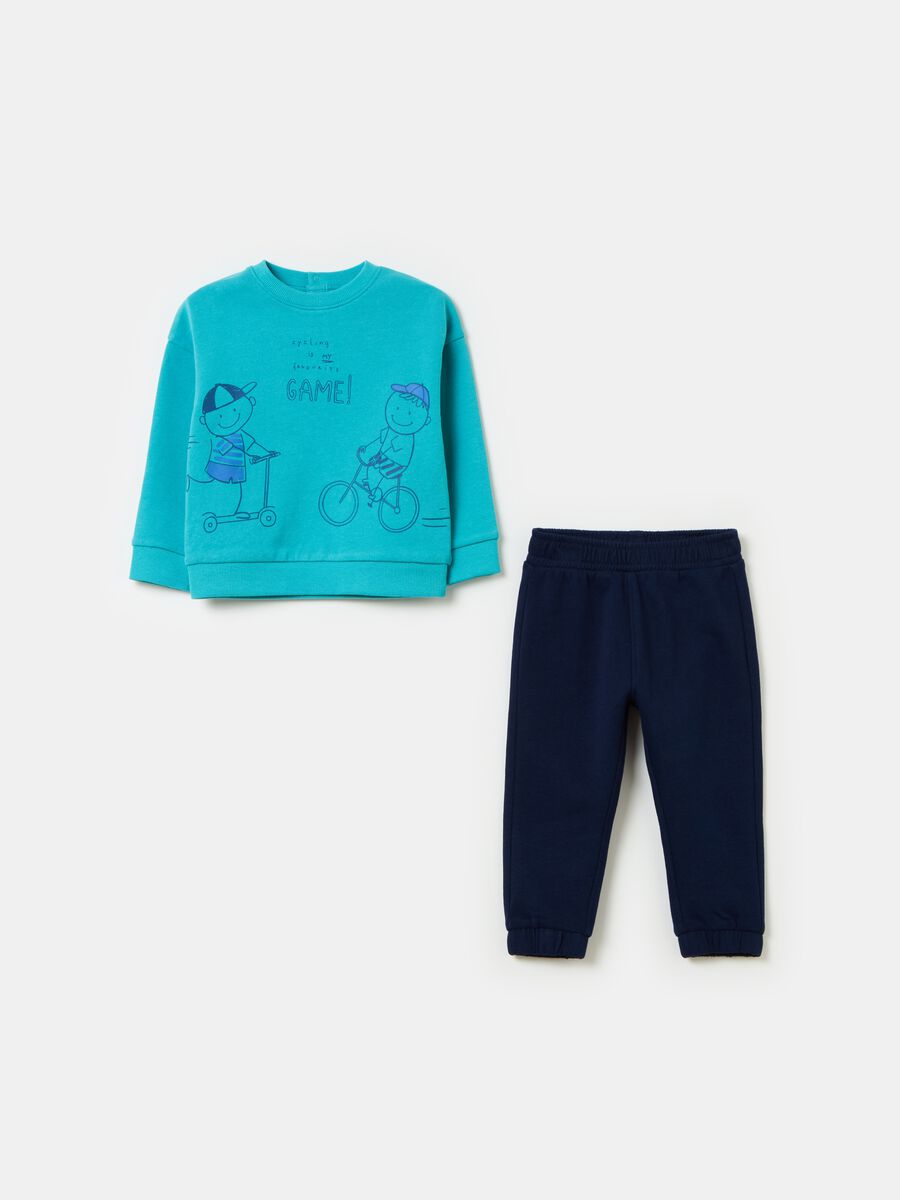 French terry jogging set with print_0