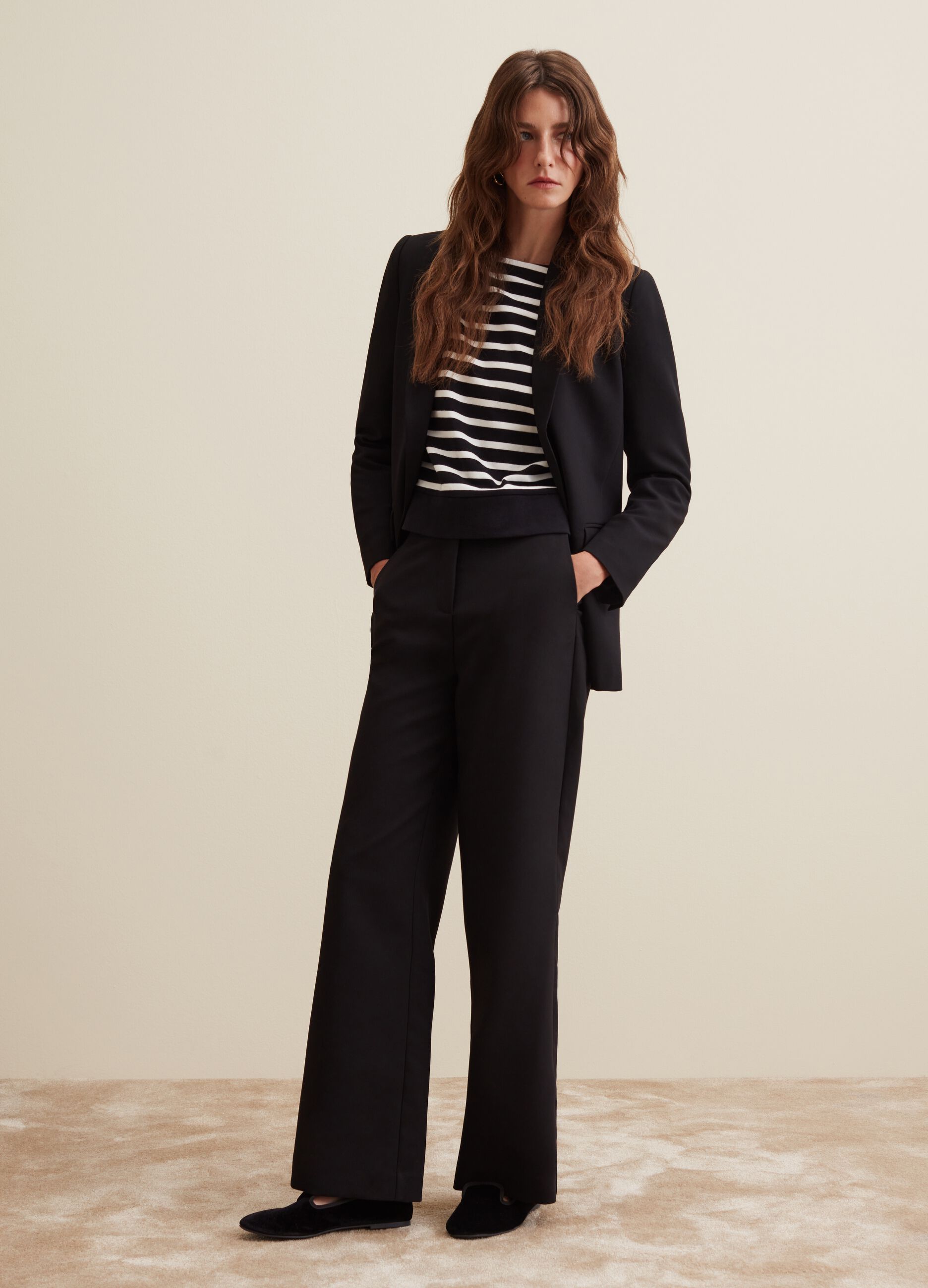 Blazer monopetto tinta unita_0