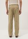 Beige pure cotton carrot-fit chino trousers_2