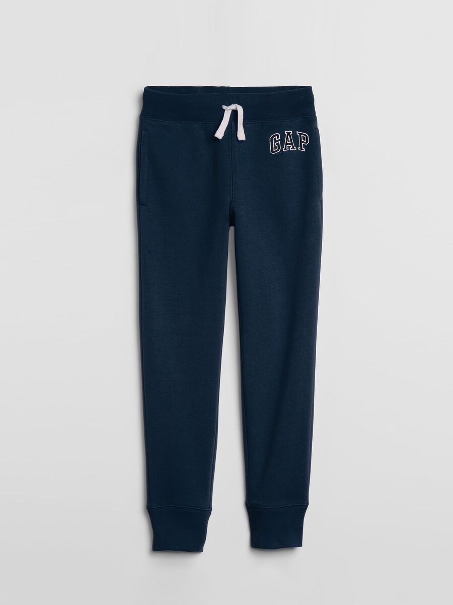 Joggers in felpa camouflage con ricamo logo_0