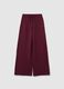 Girls' trousers in pure purple cotton regular fit_3