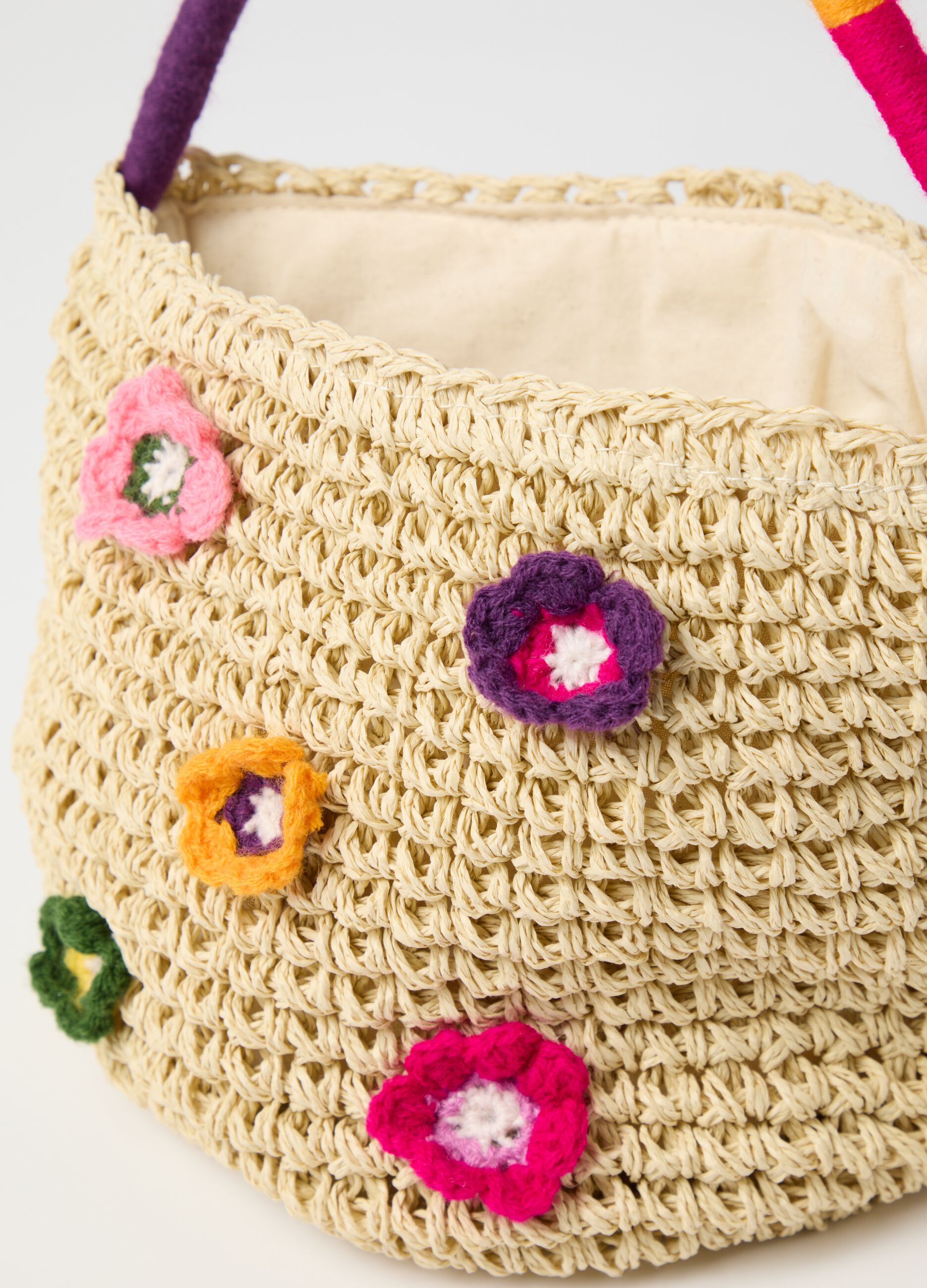 Multicolour Textile Paper Girl's Bag
