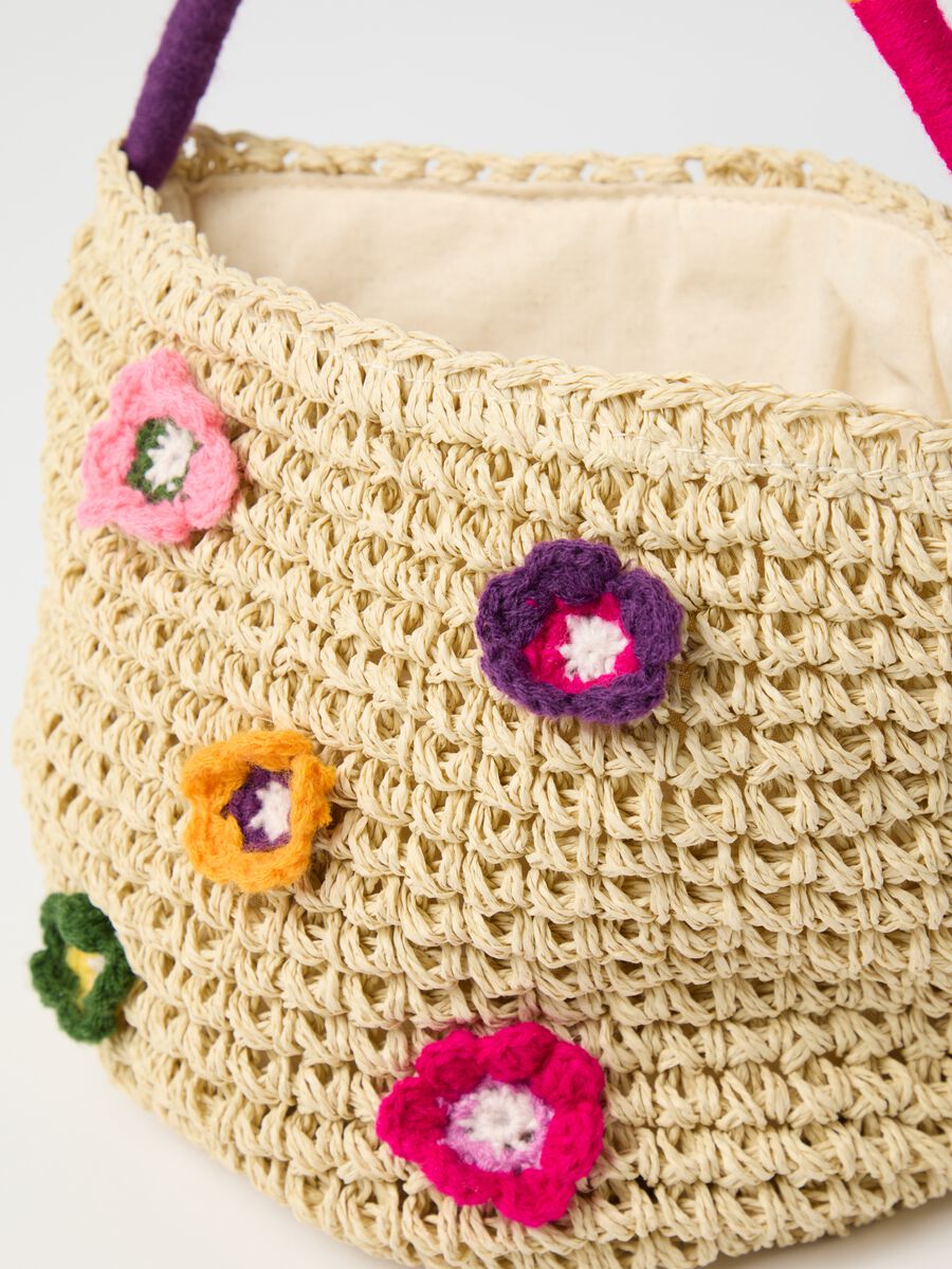 Multicolour Textile Paper Girl's Bag_2