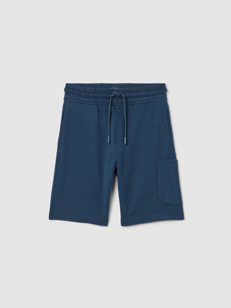 Cotton Bermuda shorts with drawstring_0