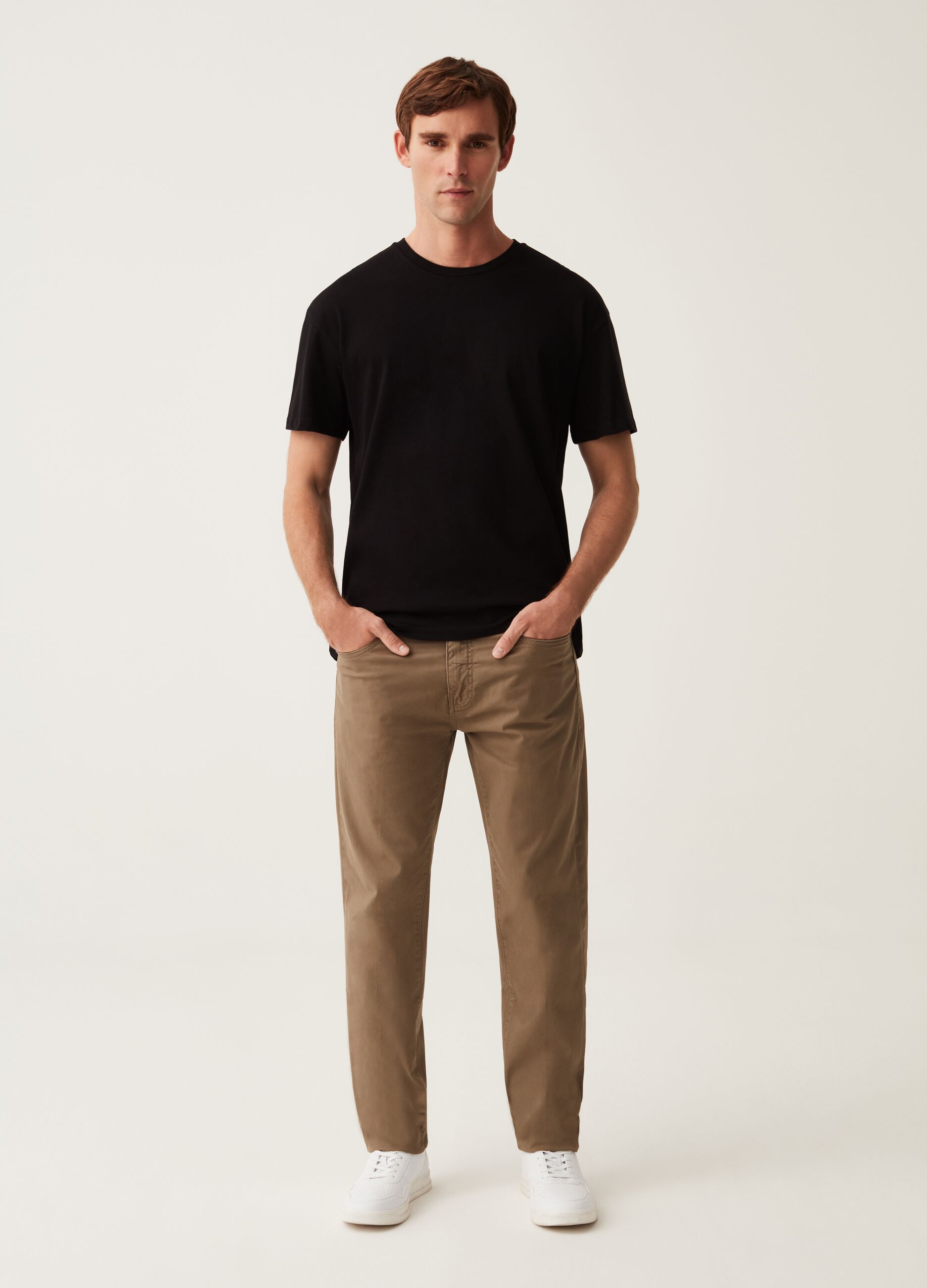 Ovs Pantaloni cinque tasche in twill stretch