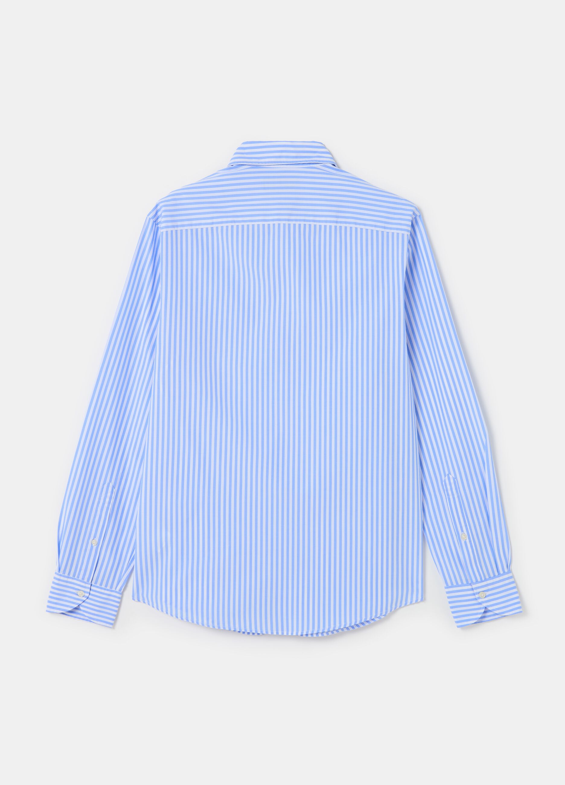 Poplin shirt with striped pattern