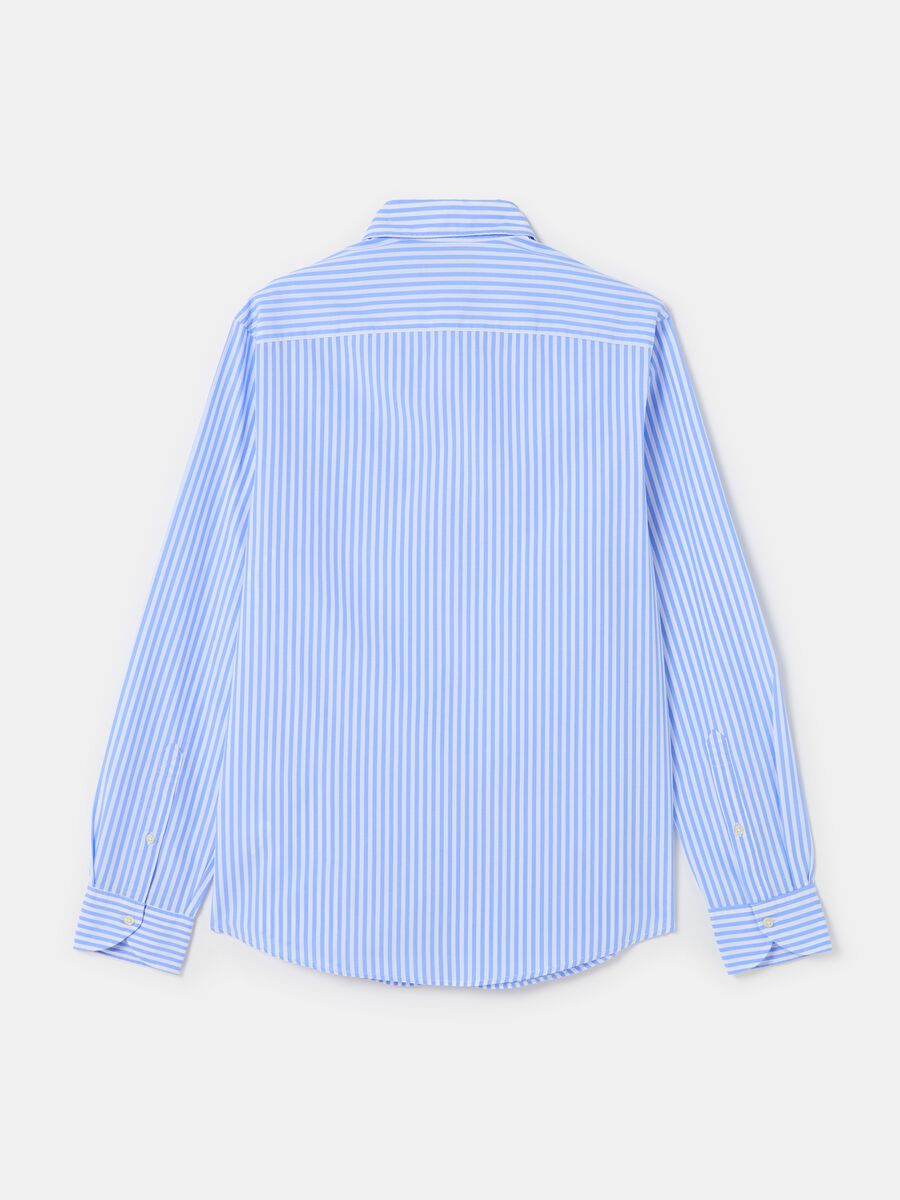 Poplin shirt with striped pattern_4