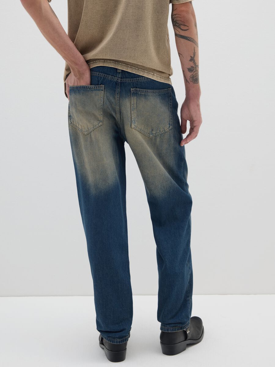 Jeans baggy blu in cotone_2
