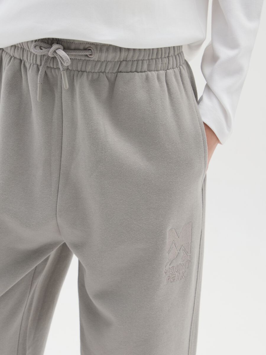 Grey cotton jogger trousers_2