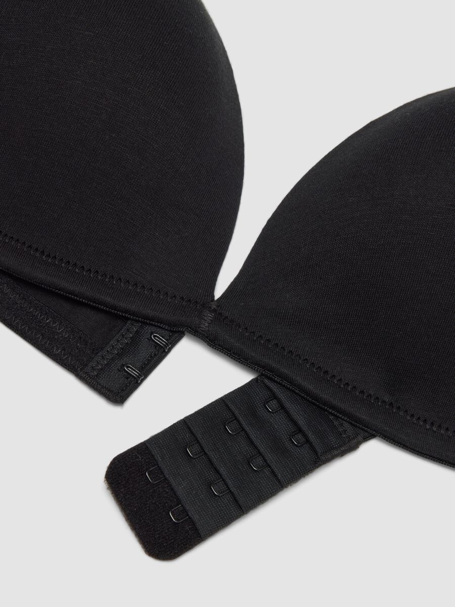 Reggiseno nero imbottito in cotone organico_1