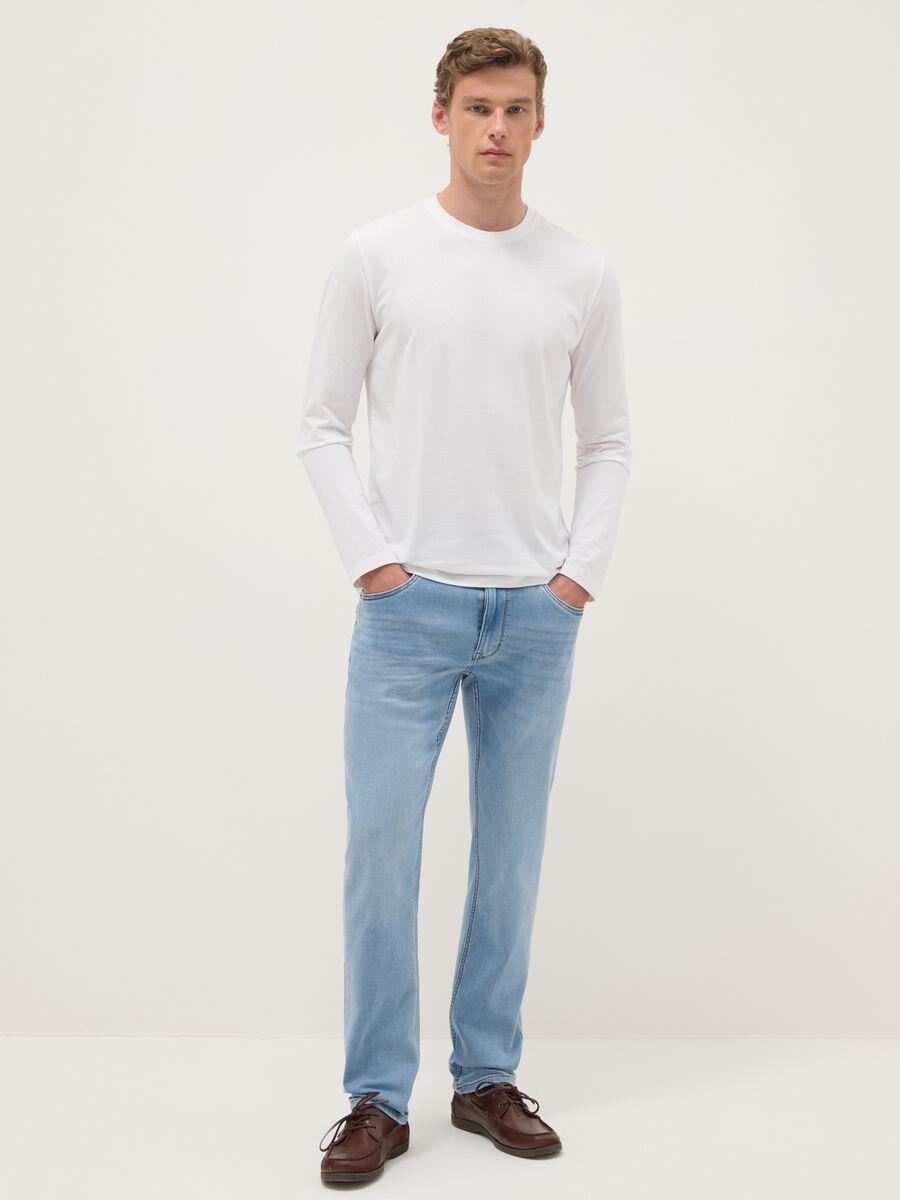 Slim fit blue denim jeans_0