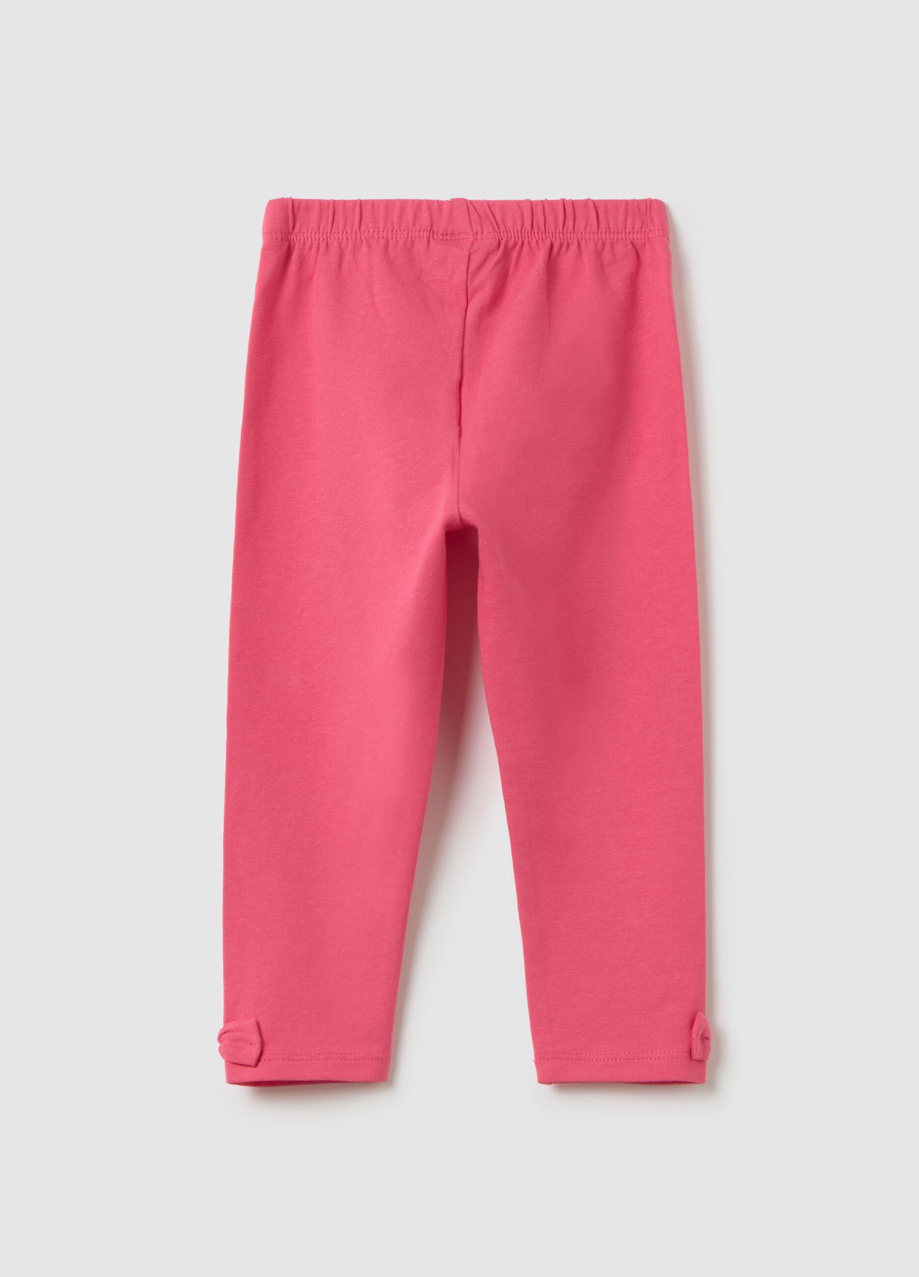 Girls' Stretch Cotton Pink Leggings