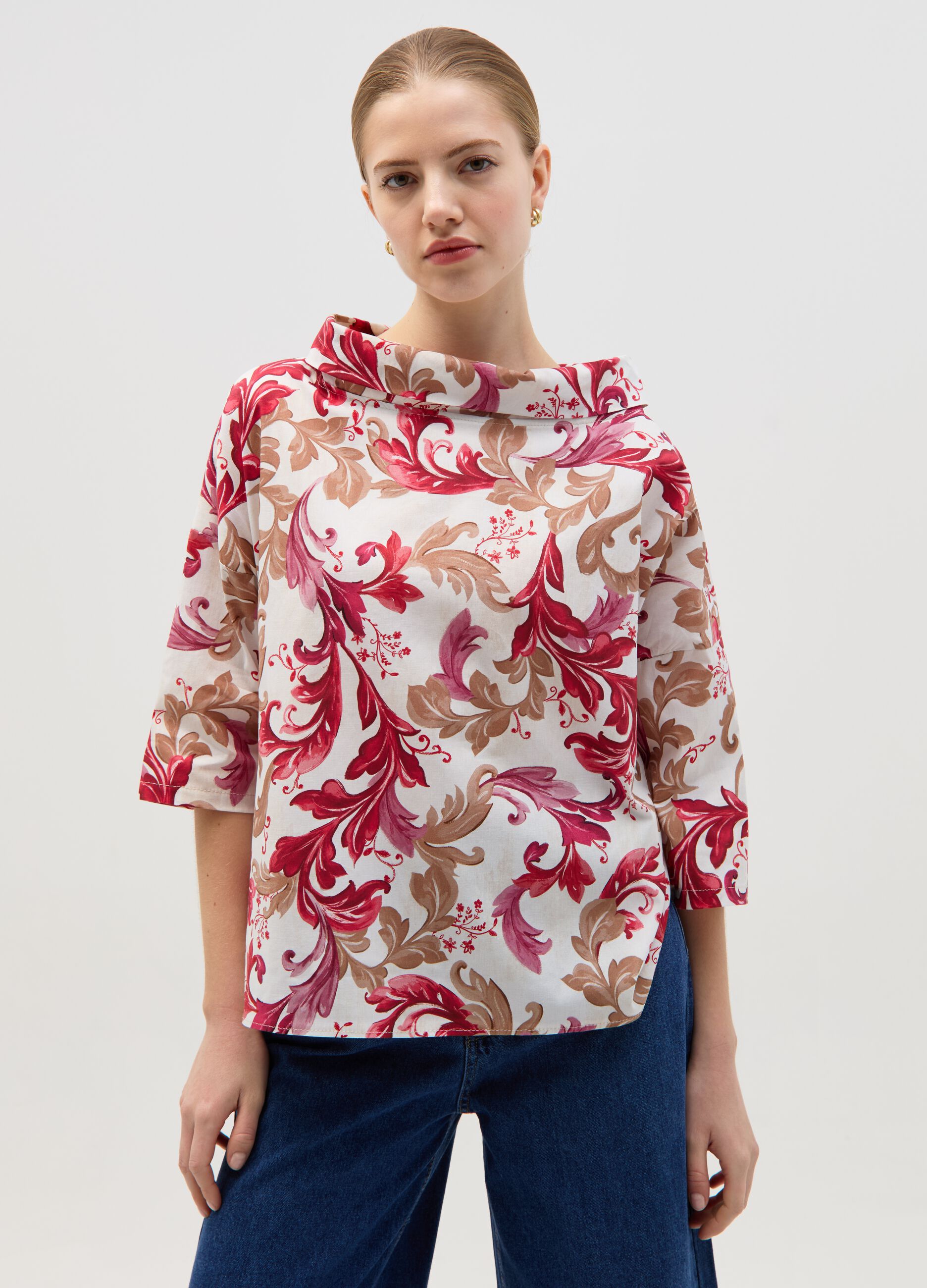 Ovs Blusa con collo risvoltato stampa fantasia