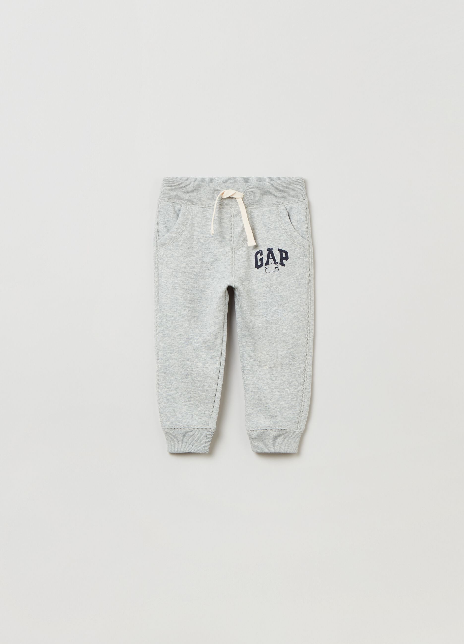 Joggers with teddy bear and logo print