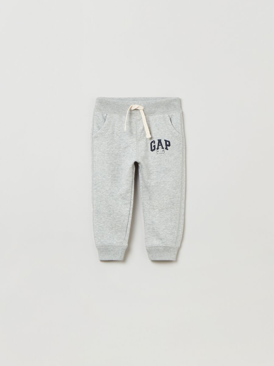 Joggers with teddy bear and logo print_0