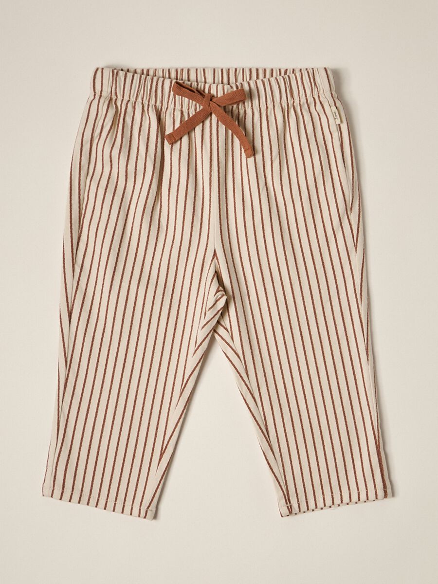 IANA newborn boy stretch cotton twill trousers_0