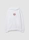 White cotton-blend hoodie with New York Red Bulls print_0