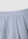 Sky-blue striped pure cotton shorts_5