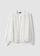 White pure cotton oversized fit blouse with wide sleeves_4