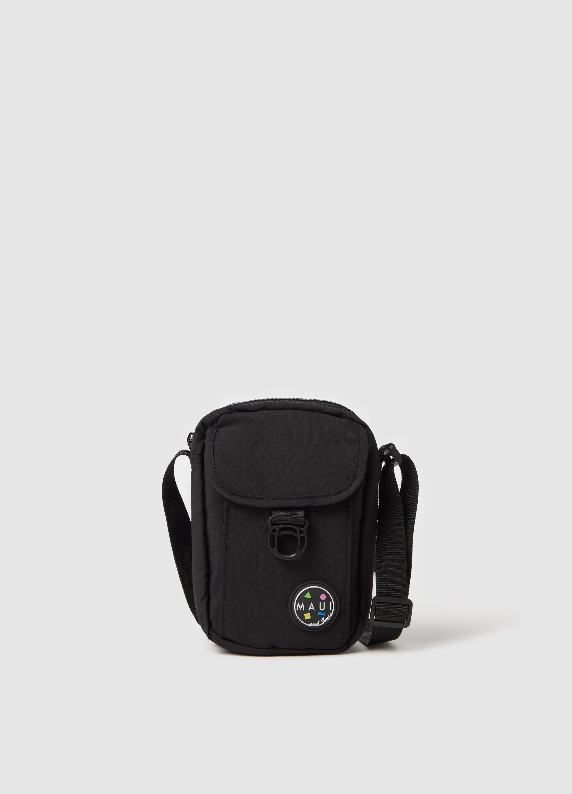 Black Nylon Maui Shoulder Bag
