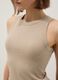 Beige glitter top with thin straps, regular fit_3