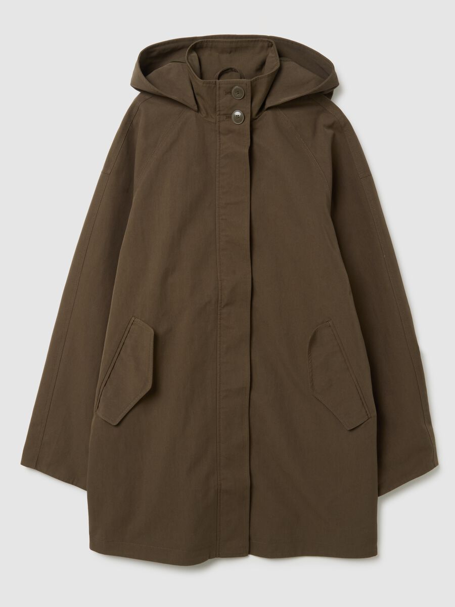 Giacca in misto cotone marrone regular fit_4