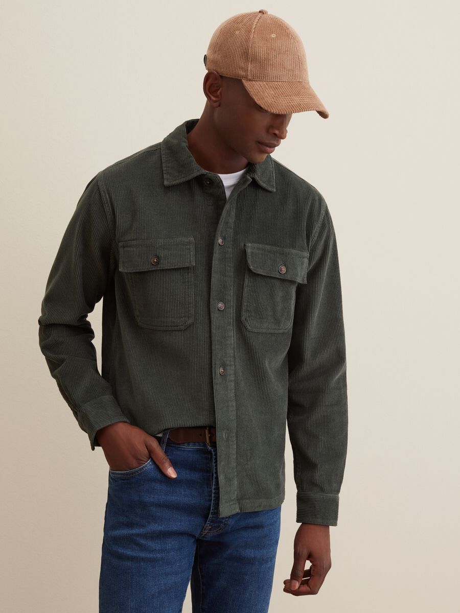 Corduroy shacket with pockets_1