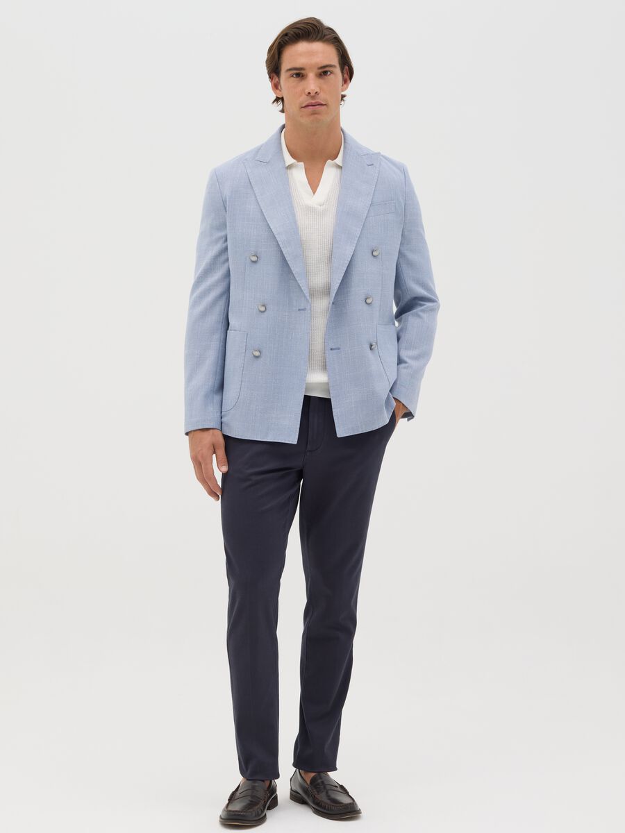 Light blue slim-fit double-breasted blazer_1