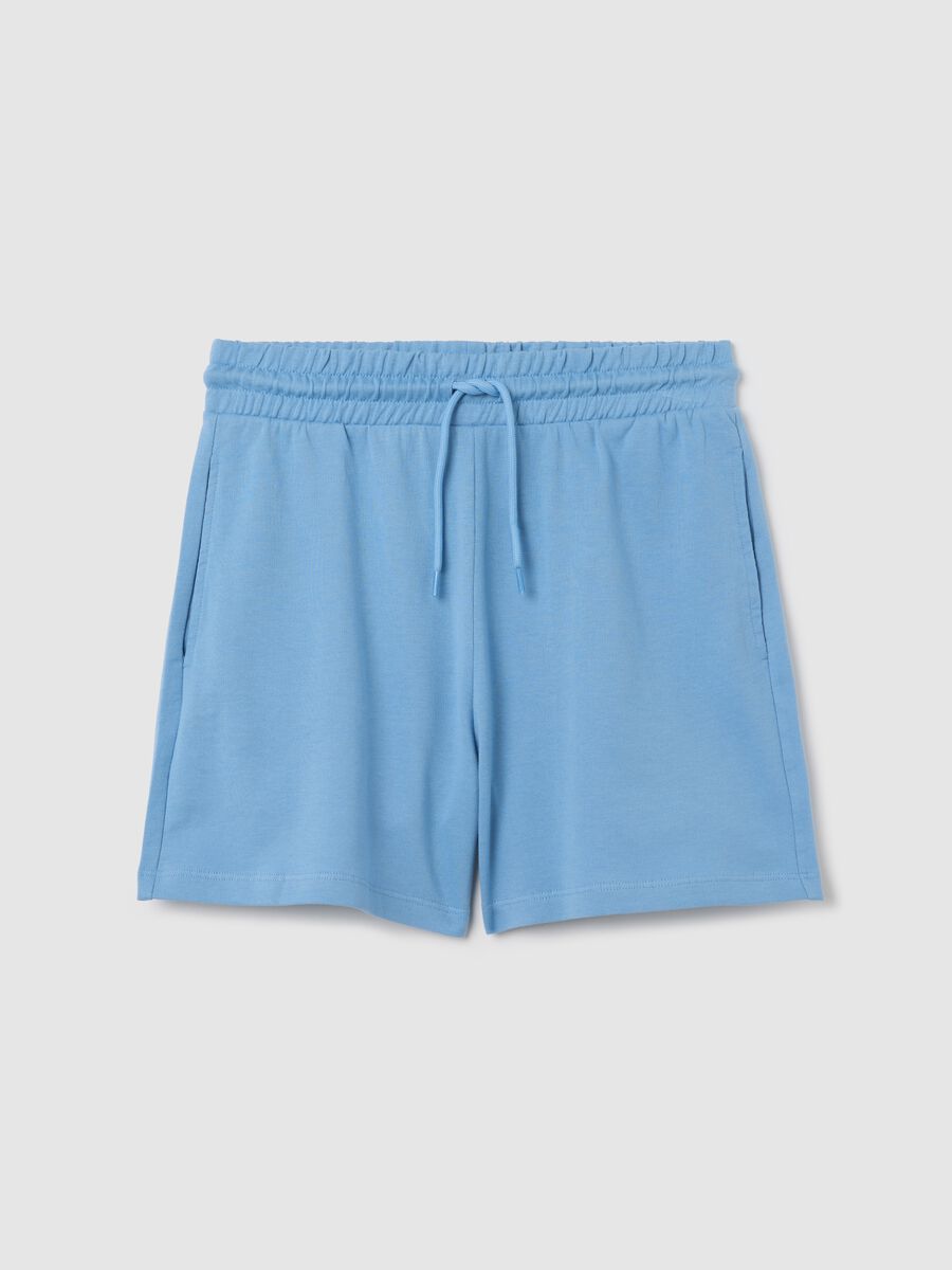 Girls' short in organic cotton, blue_3