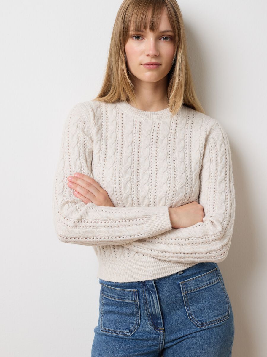 Maglione beige regular fit_1