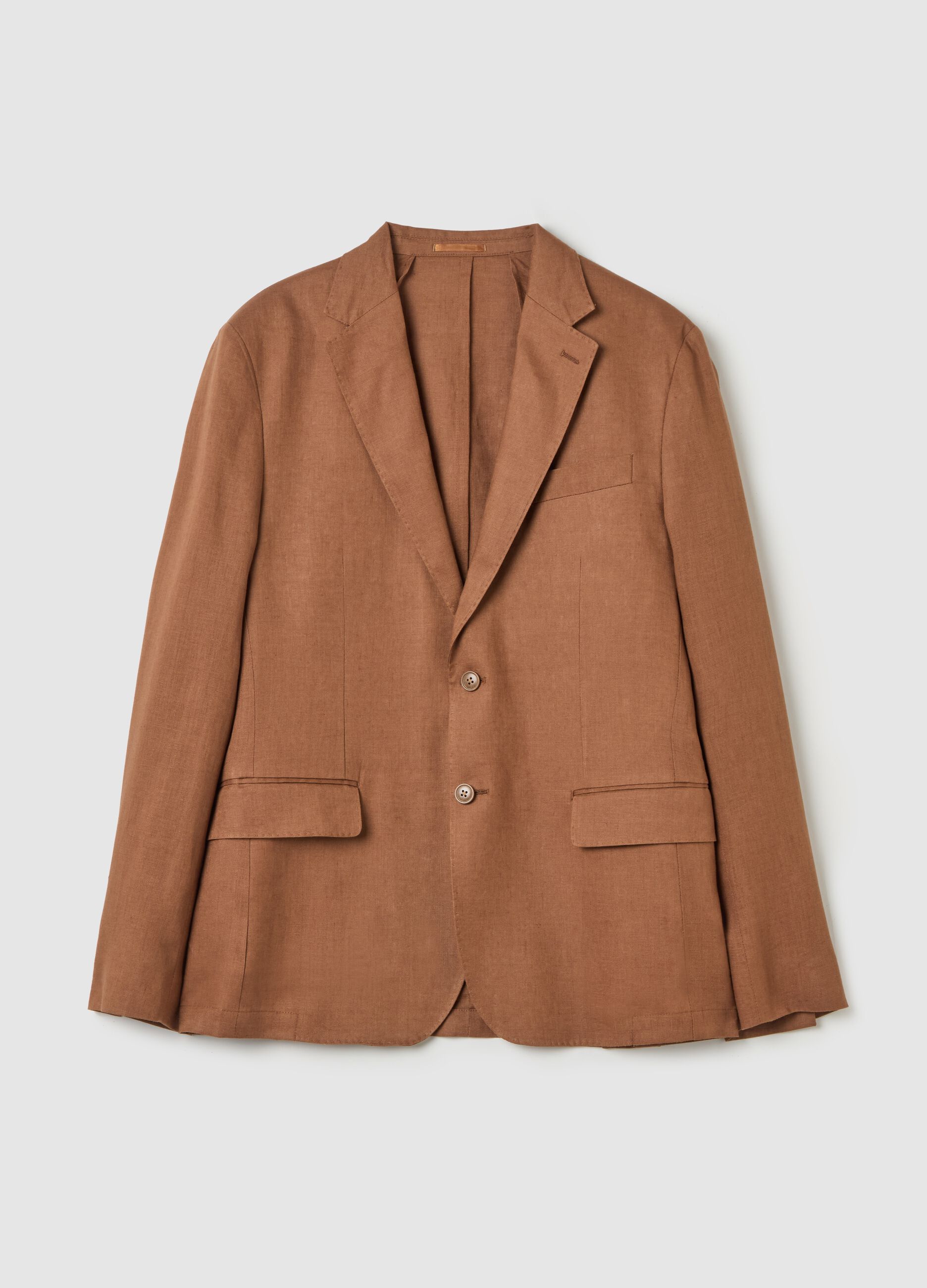 Blazer monopetto in lino Contemporary