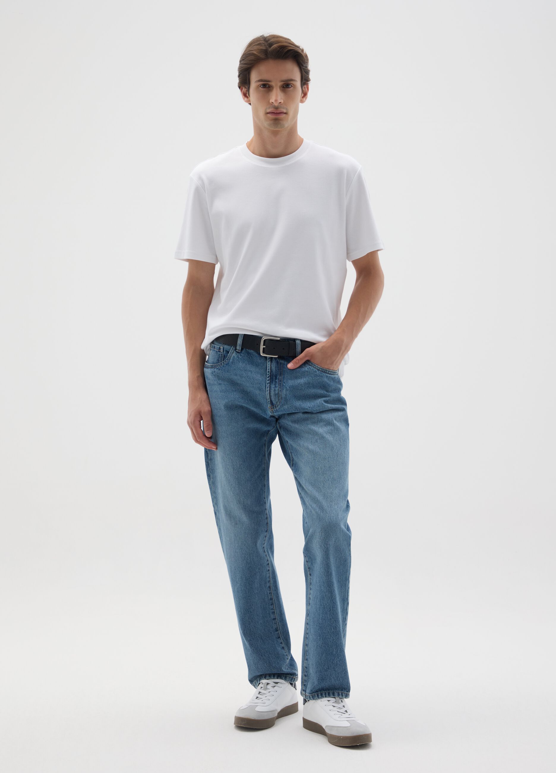 Pure Cotton Denim Regular Fit Jeans