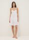 White organic cotton nightdress with thin straps_0