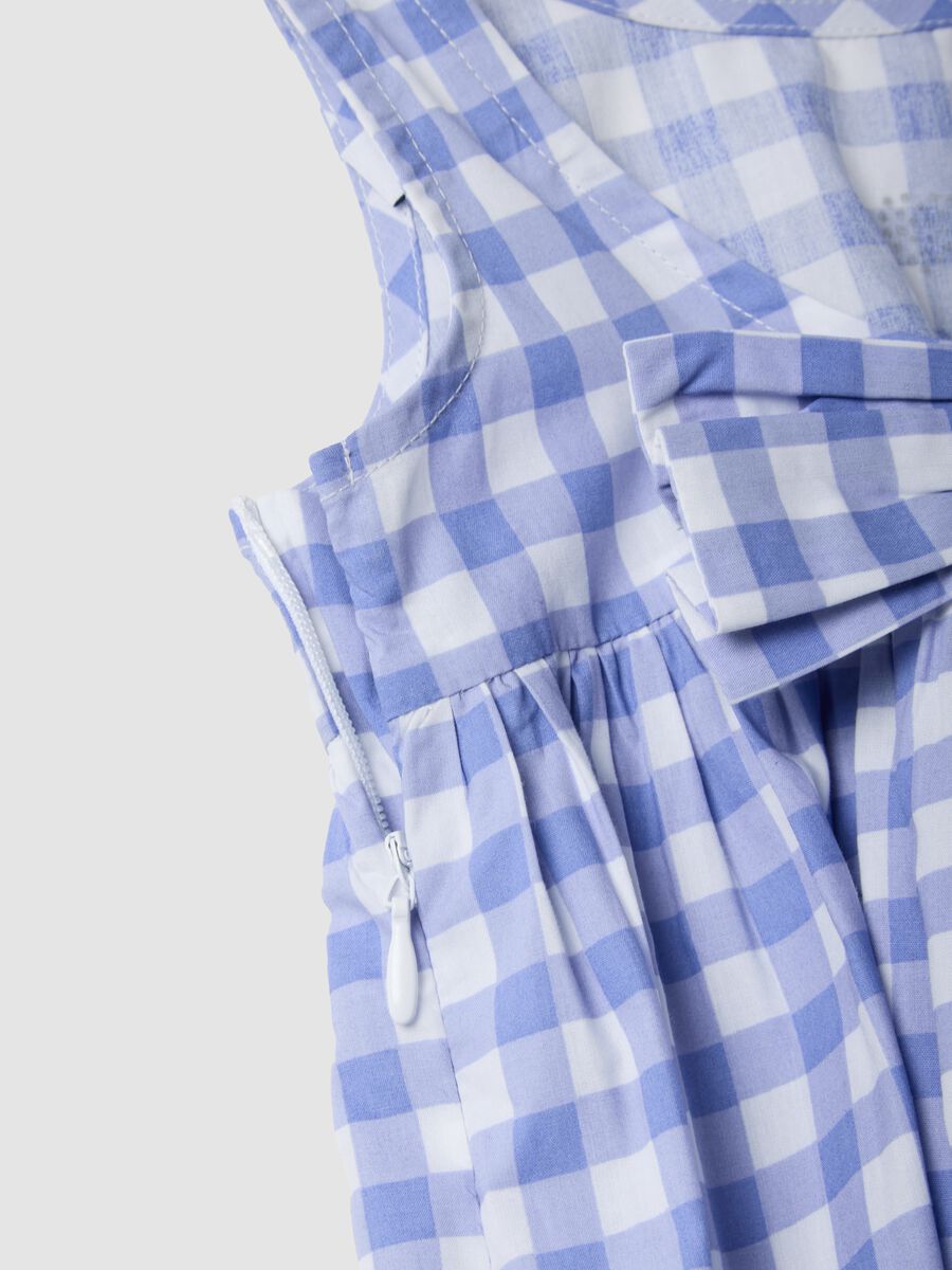 Vestito in puro cotone a quadri multicolor da bimba regular fit_3