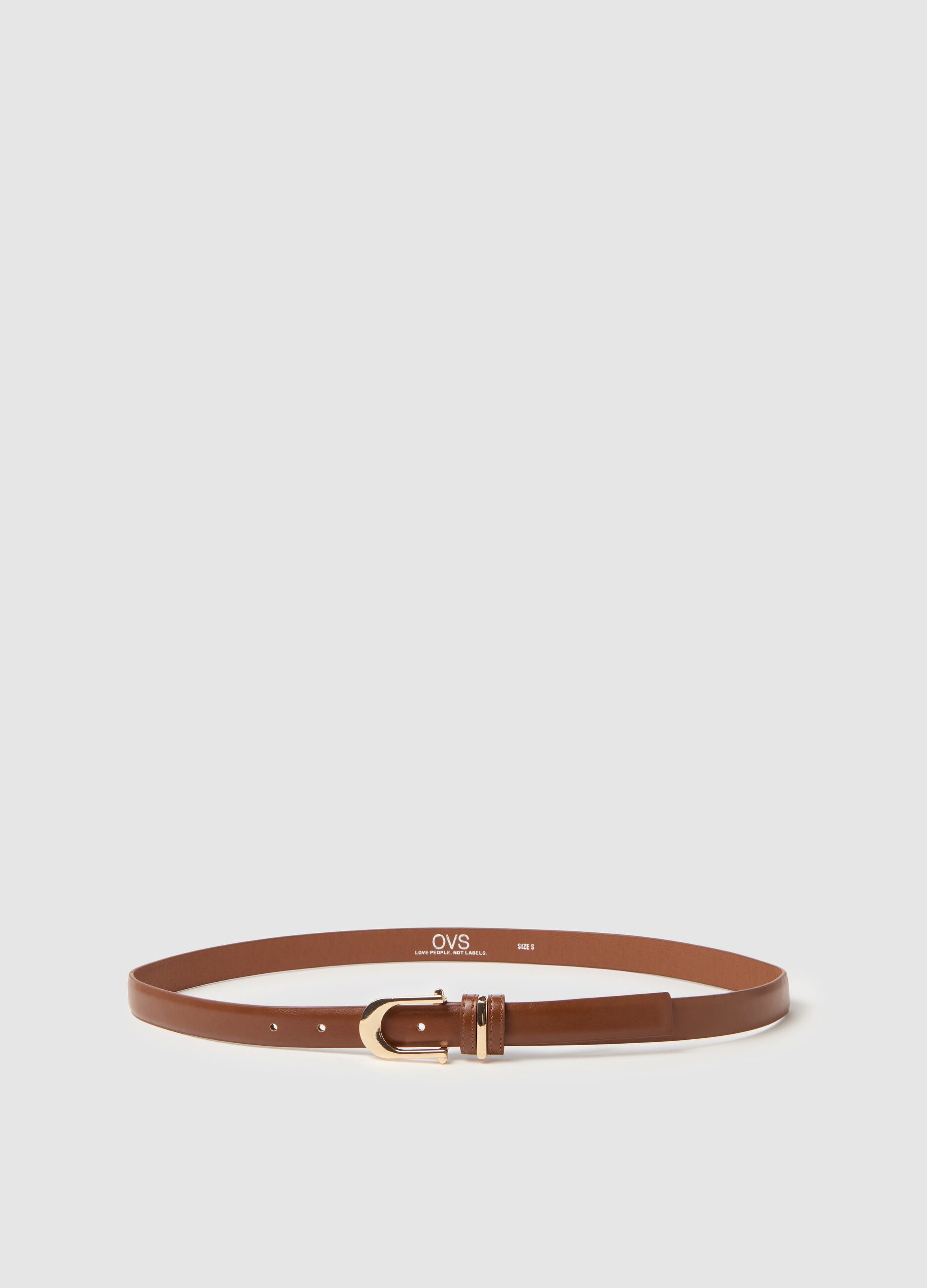 Belt with buckle and metal detail
