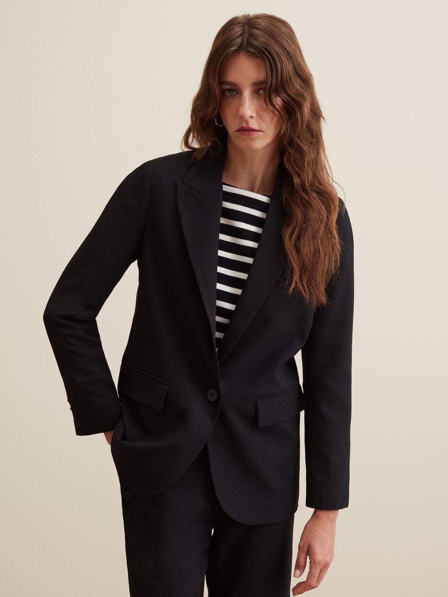 Blazer monopetto tinta unita_3