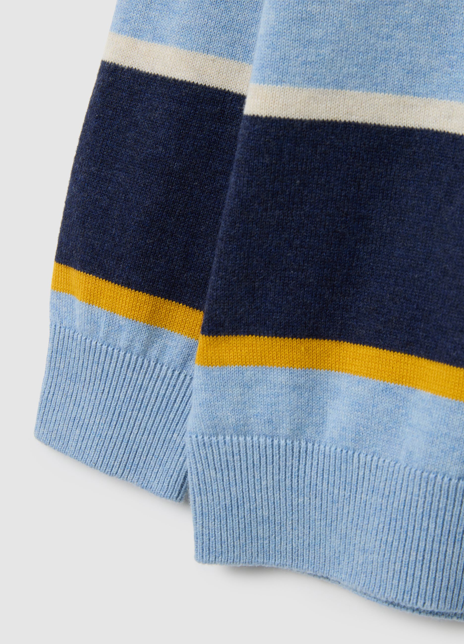 Children's jumper in pure multicolour cotton