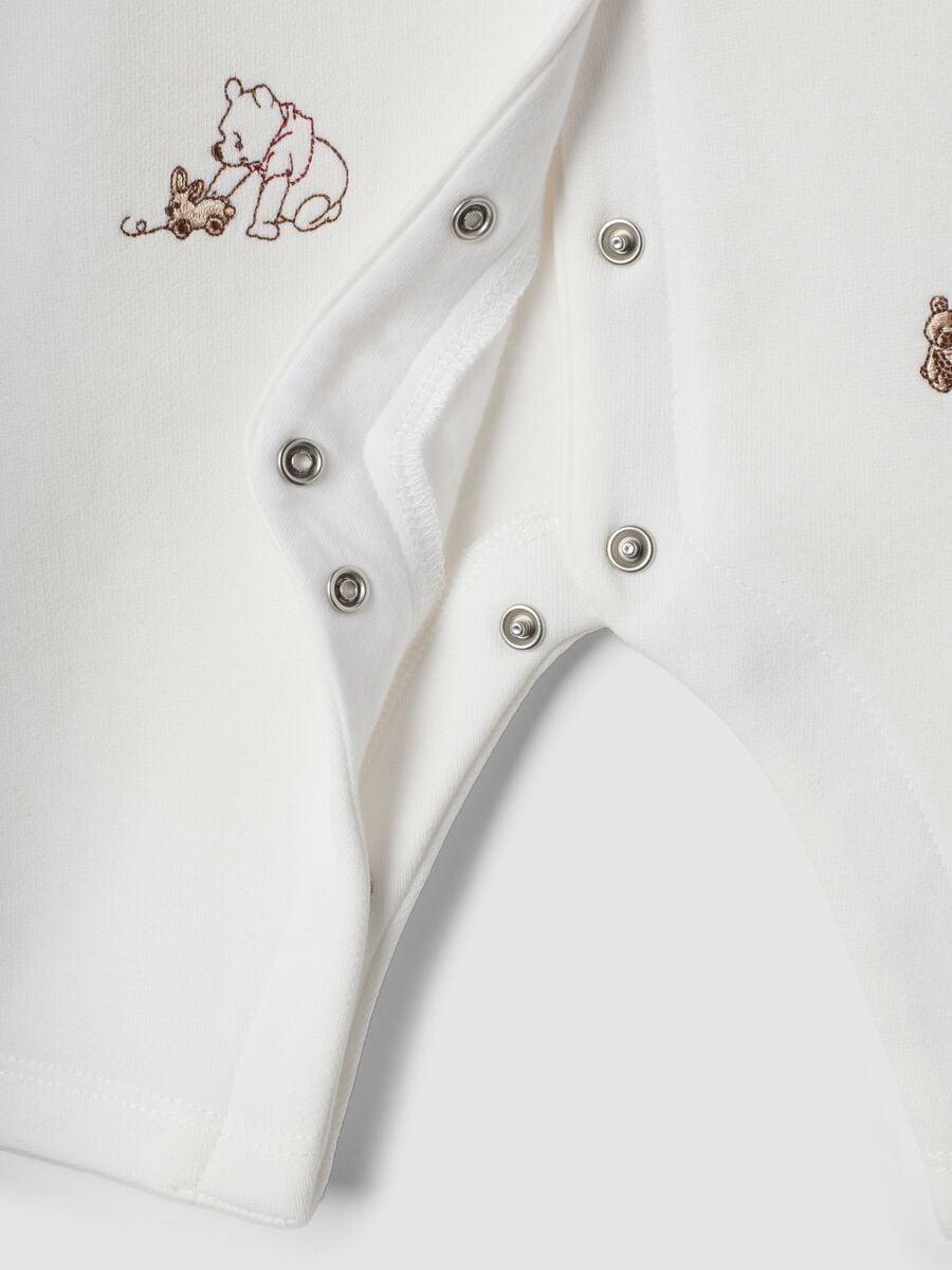 Tutina bianco sporco in puro cotone organico con stampa Winnie the Pooh_3