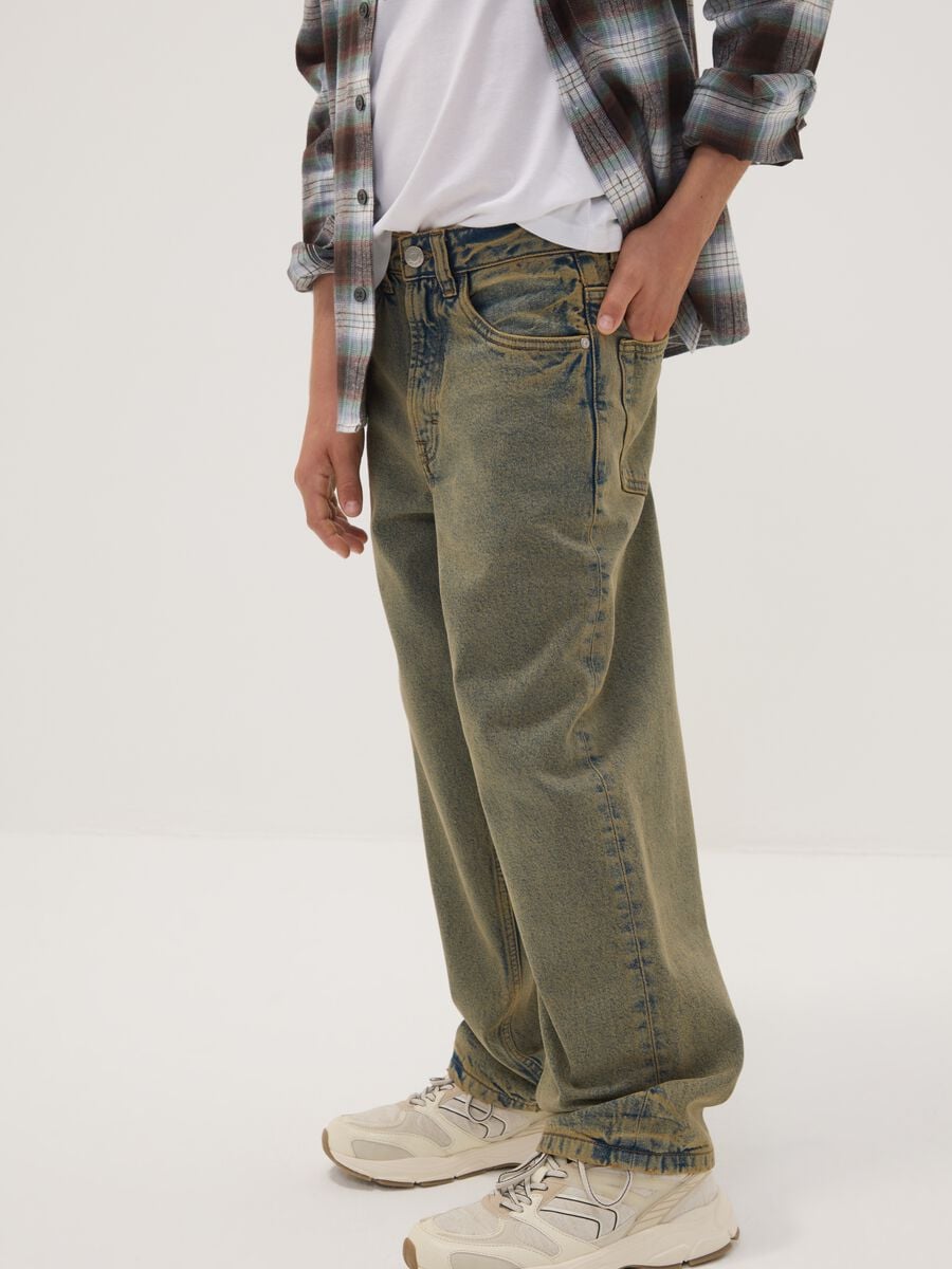 Pure cotton denim jeans, skater fit_1