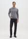 Black Stretch Cotton Skinny Fit Trousers_0