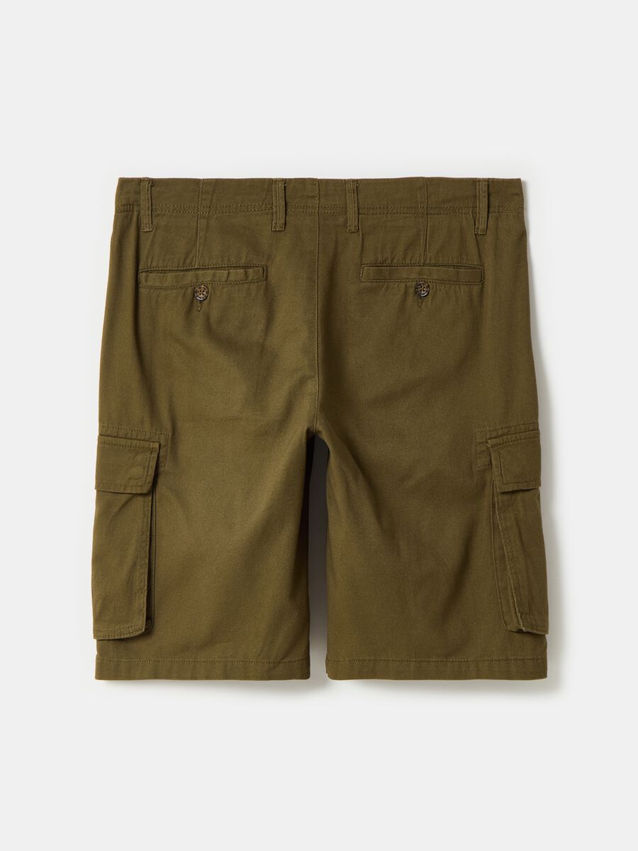 Cargo Bermuda shorts in cotton twill_4