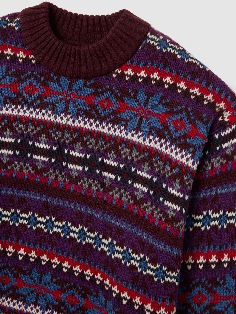 Multicolour round neck jumper_5