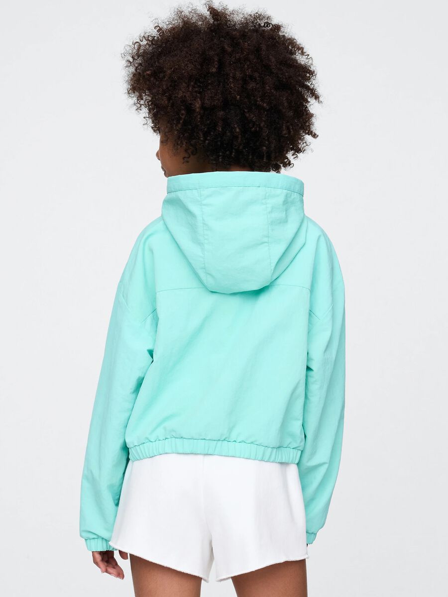 Mint green lightweight jacket with hood_2