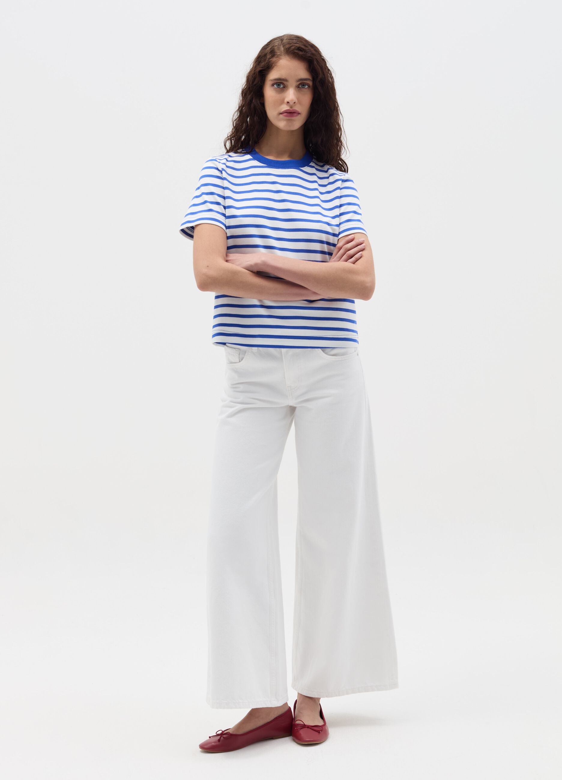 T-shirt with horizontal stripes