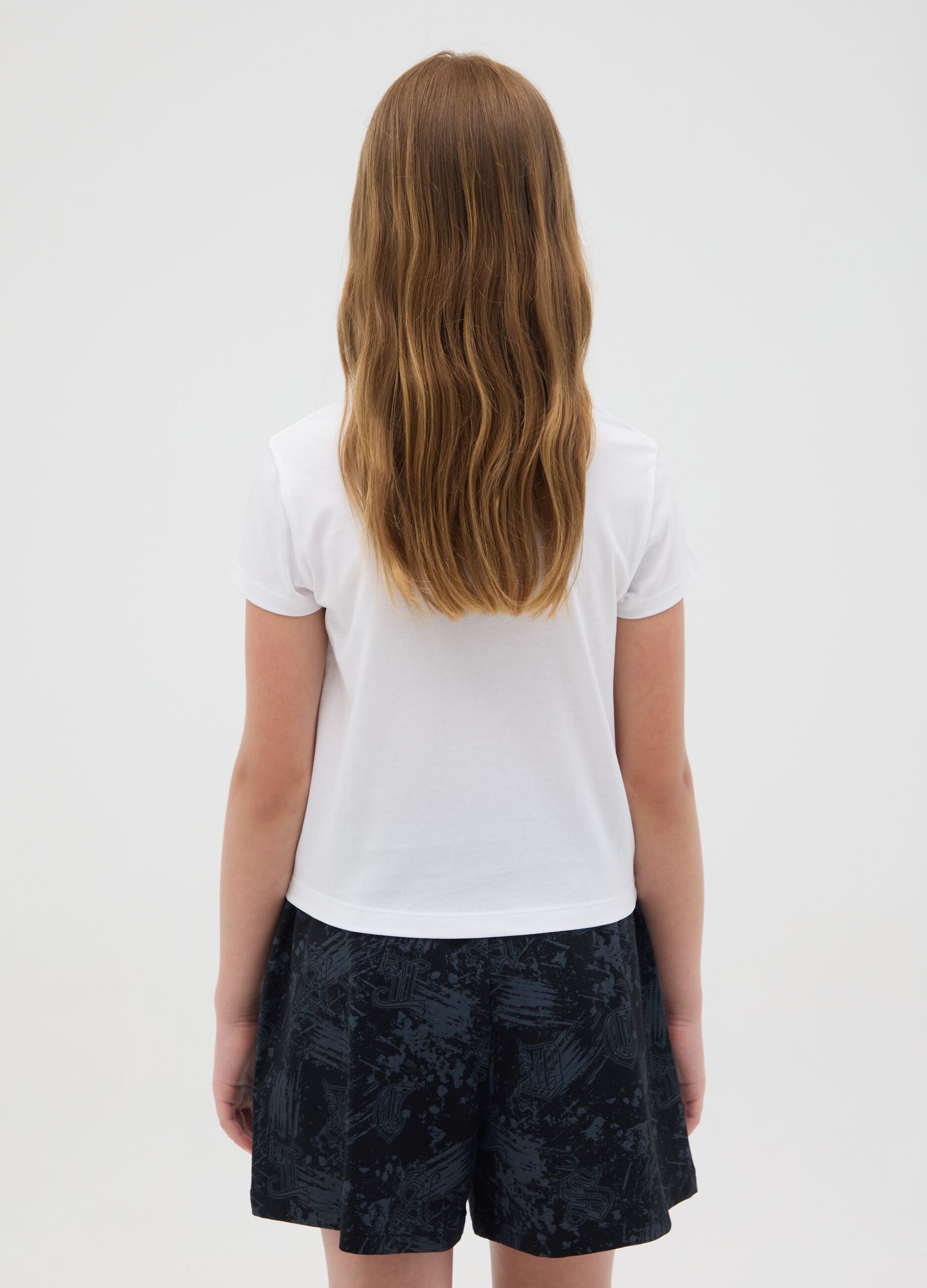 White T-shirt with OVS Kids print