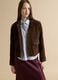 Brown Genuine Leather Blazer with Regular Fit and Classic Lapels_0