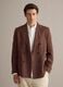 Brown Pure Linen Regular Fit Blazer_2